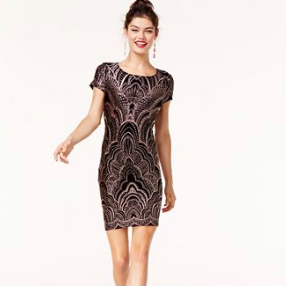 Sparkly Black And Gold Party Dress